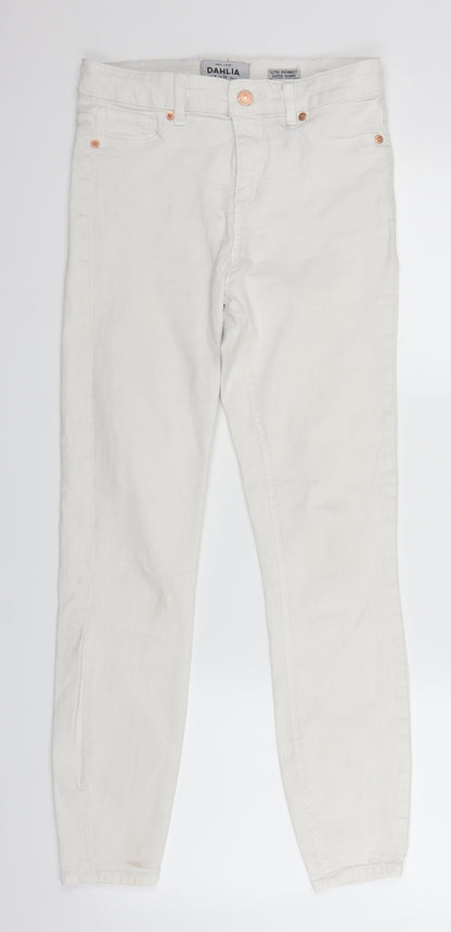 New Look Womens White  Denim Skinny Jeans Size 8 L25 in