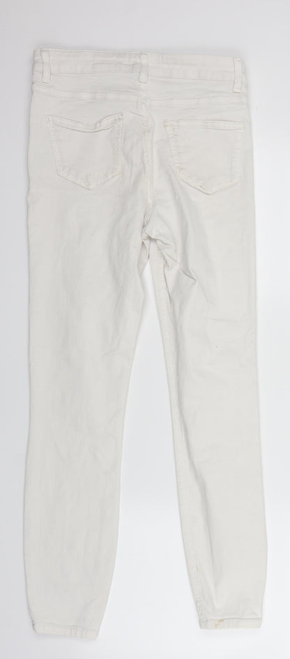 New Look Womens White  Denim Skinny Jeans Size 8 L25 in