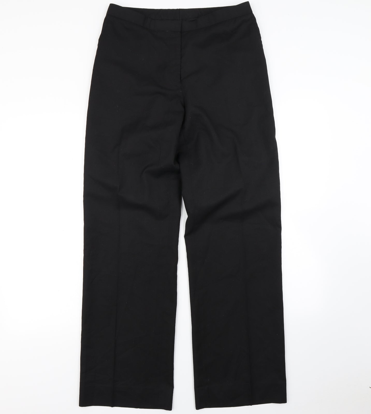 Womens UK Size 32 in Preworn Regular Fit Dress Pants Black Trousers