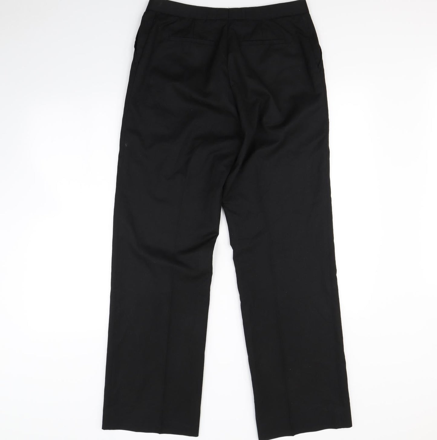 Womens UK Size 32 in Preworn Regular Fit Dress Pants Black Trousers