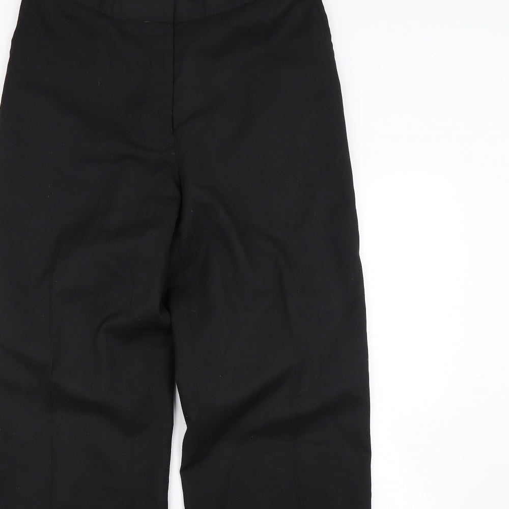 Womens UK Size 32 in Preworn Regular Fit Dress Pants Black Trousers