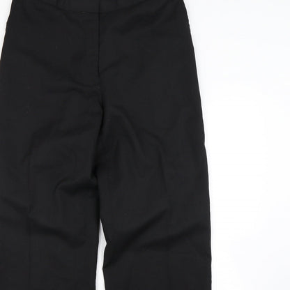 Womens UK Size 32 in Preworn Regular Fit Dress Pants Black Trousers