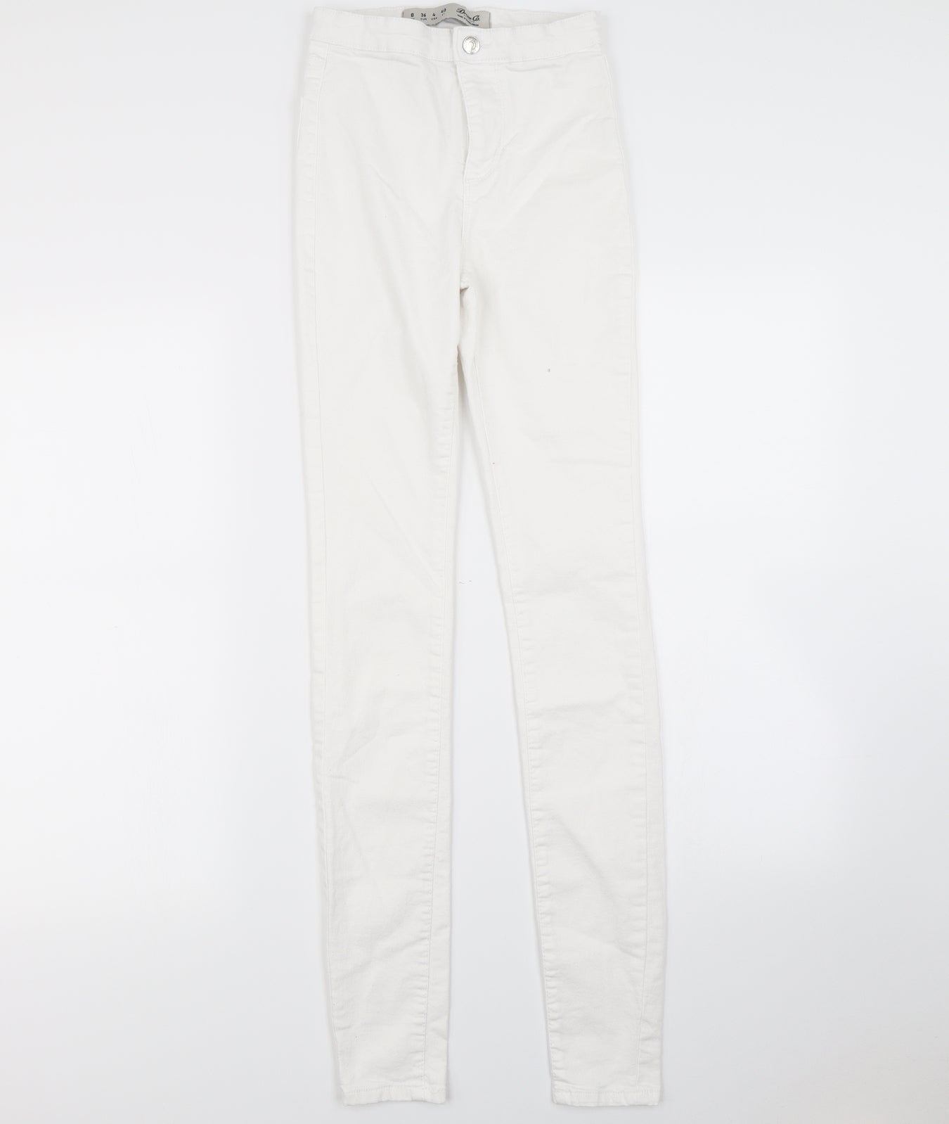 Denim & Co. Womens White   Skinny Jeans Size 8 L28 in