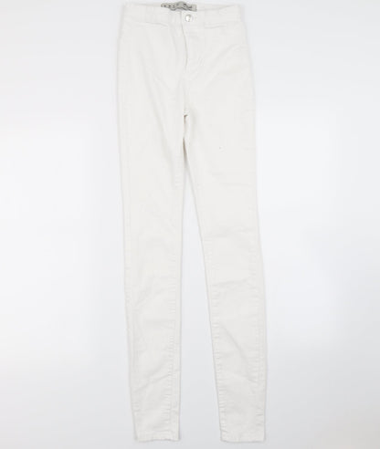 Denim & Co. Womens White   Skinny Jeans Size 8 L28 in