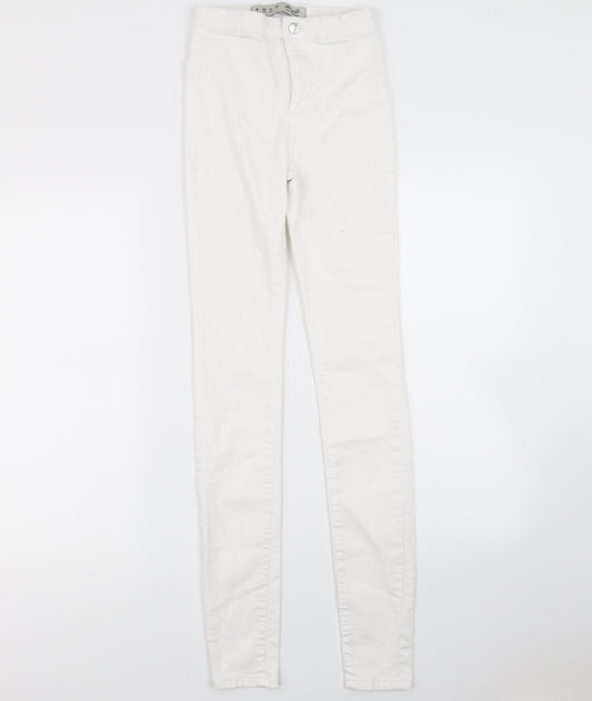 Denim & Co. Womens White   Skinny Jeans Size 8 L28 in