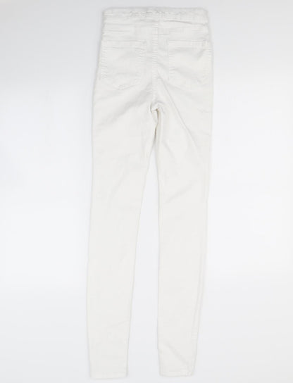 Denim & Co. Womens White   Skinny Jeans Size 8 L28 in