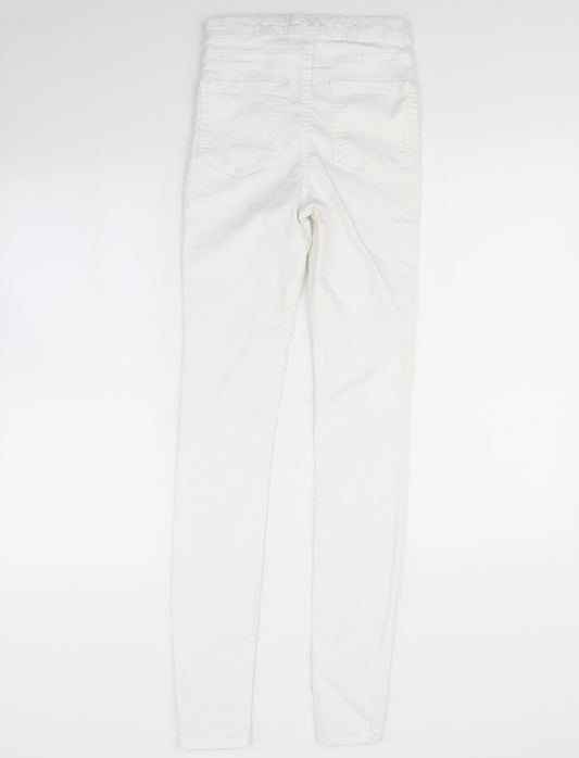 Denim & Co. Womens White   Skinny Jeans Size 8 L28 in