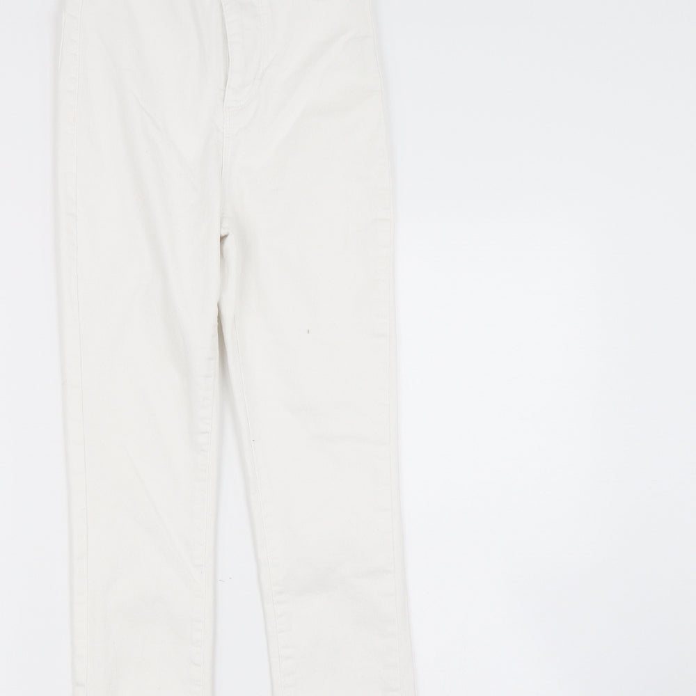 Denim & Co. Womens White   Skinny Jeans Size 8 L28 in