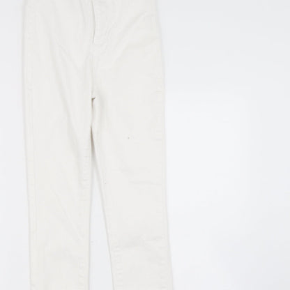 Denim & Co. Womens White   Skinny Jeans Size 8 L28 in