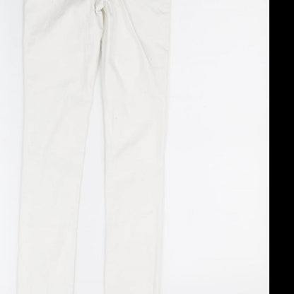 Denim & Co. Womens White   Skinny Jeans Size 8 L28 in