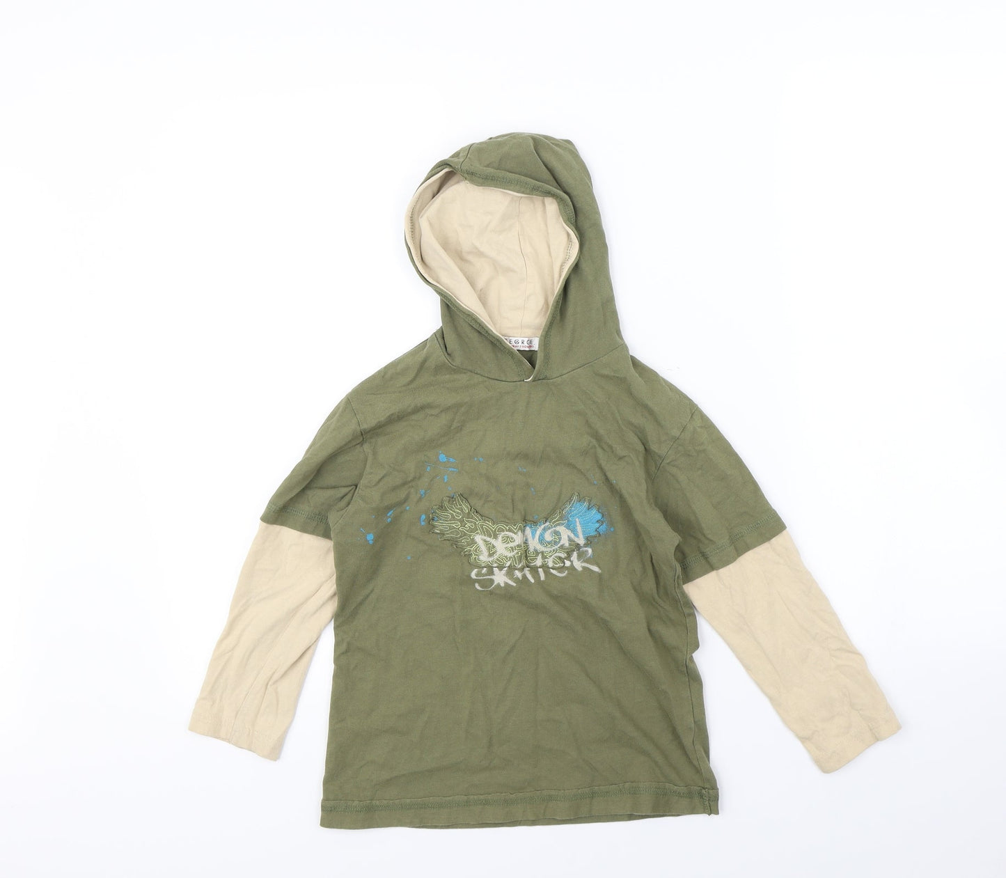 George Girls Green   Pullover Hoodie Size 6 Years