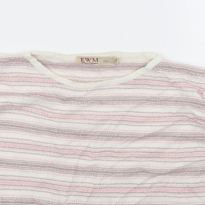 EWM Womens Multicoloured Striped  Pullover Jumper Size 14