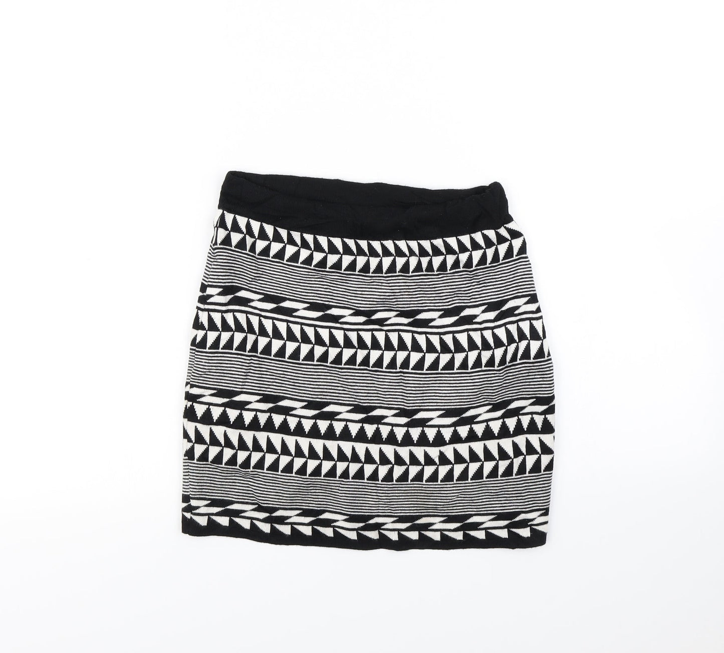 Apricot Womens Black Striped  Mini Skirt Size 10