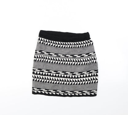 Apricot Womens Black Striped  Mini Skirt Size 10