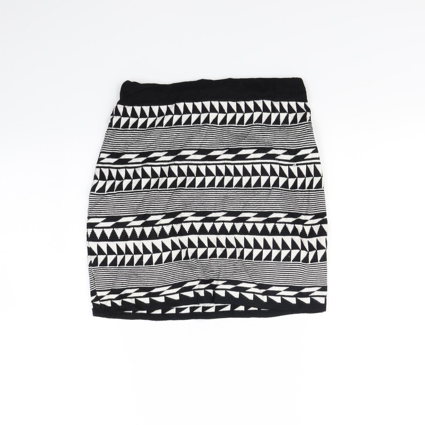 Apricot Womens Black Striped  Mini Skirt Size 10