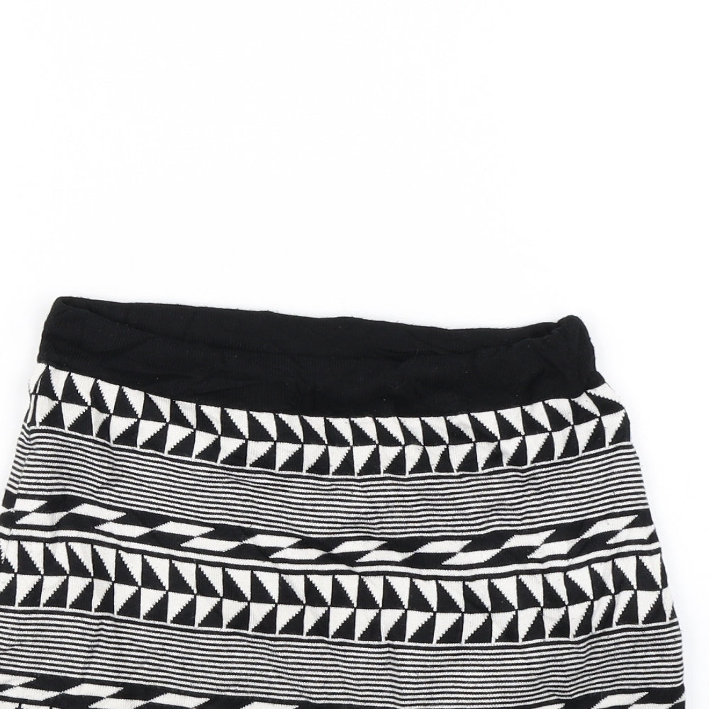 Apricot Womens Black Striped  Mini Skirt Size 10