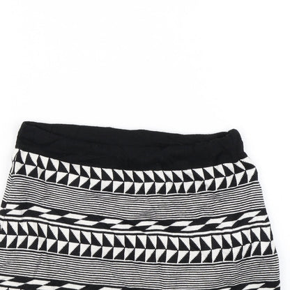 Apricot Womens Black Striped  Mini Skirt Size 10