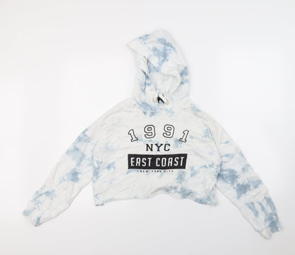 New Look Girls White   Pullover Hoodie Size 12 Years
