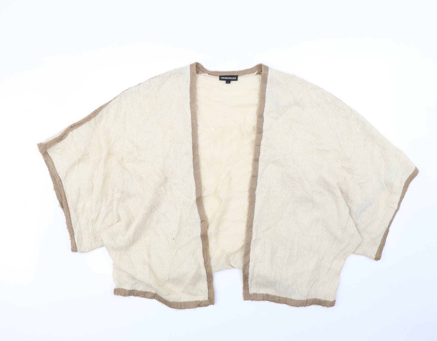 Warehouse Womens Beige   Cardigan Jumper Size L