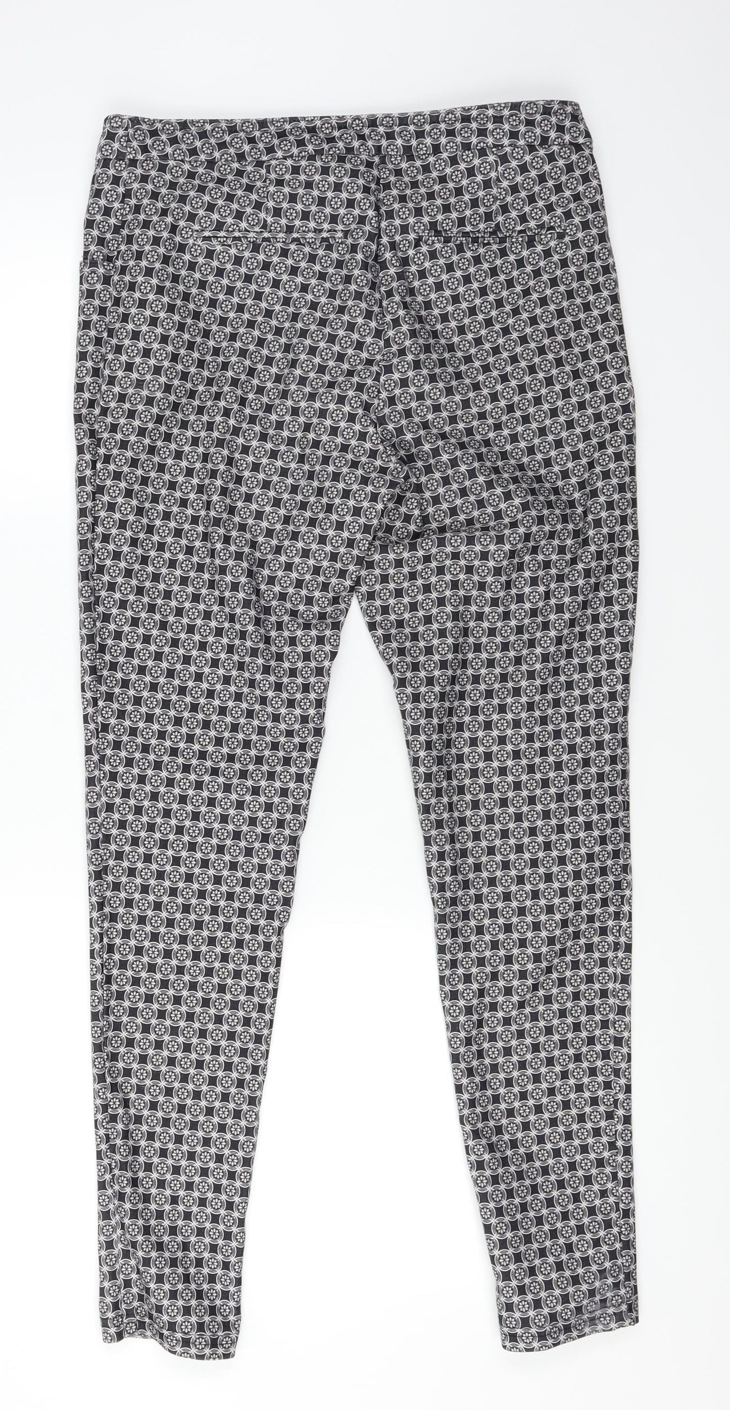 New Look Womens Black Paisley  Trousers  Size 10 L28.5 in