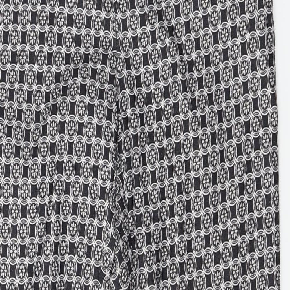 New Look Womens Black Paisley  Trousers  Size 10 L28.5 in