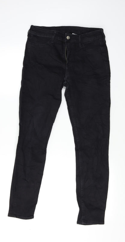 Womens UK Size 27 in Preworn Regular Fit Skinny Black Jeans