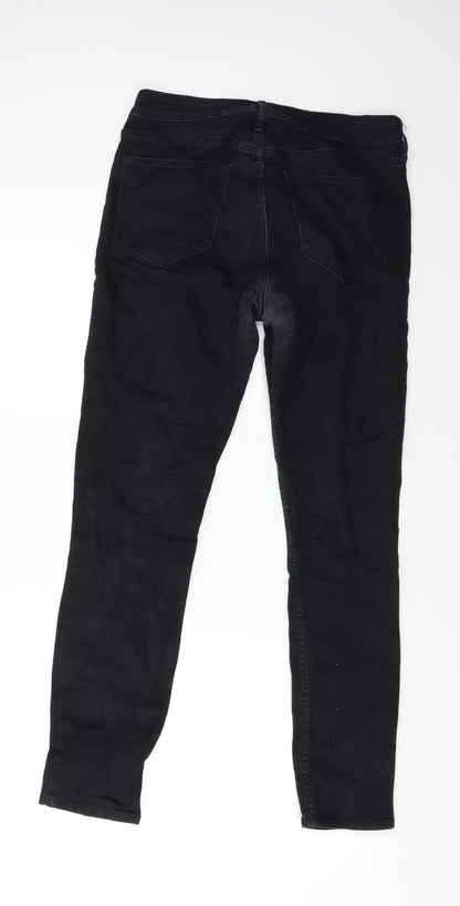Womens UK Size 27 in Preworn Regular Fit Skinny Black Jeans