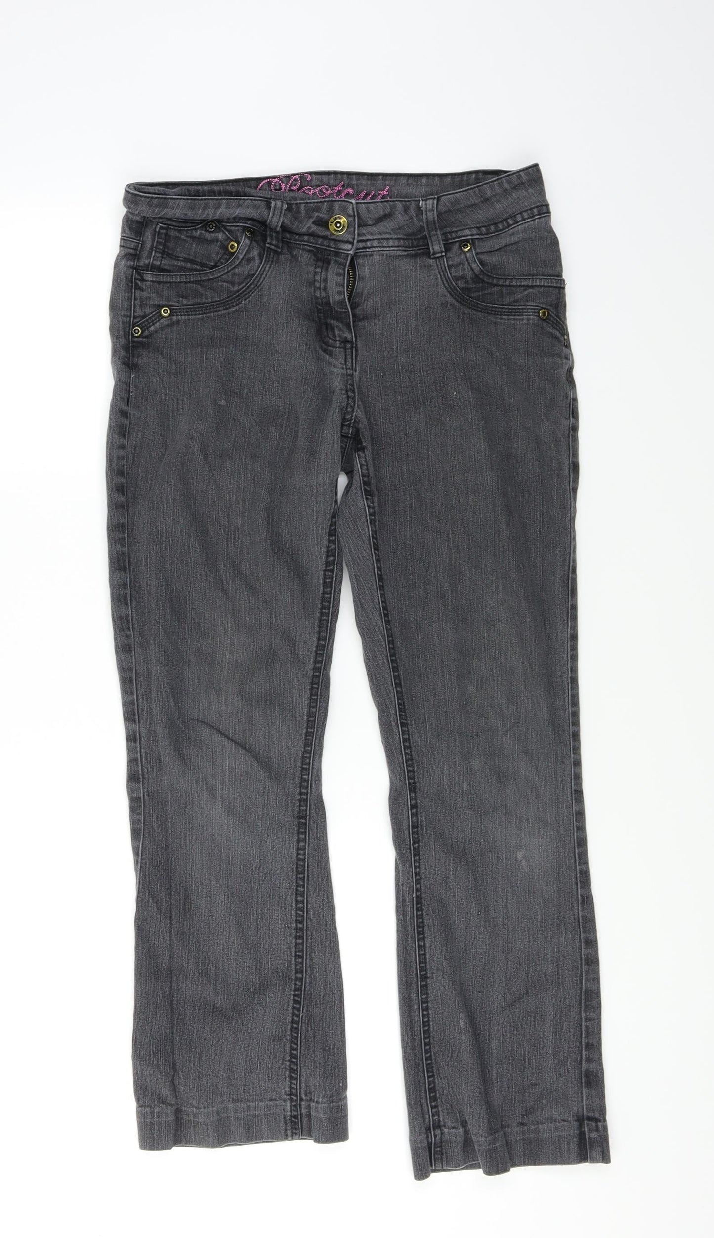 Cherokee Womens Grey  Denim Bootcut Jeans Size 8 L25 in