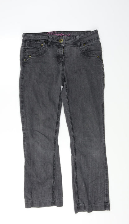 Cherokee Womens Grey  Denim Bootcut Jeans Size 8 L25 in