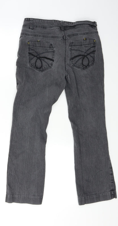 Cherokee Womens Grey  Denim Bootcut Jeans Size 8 L25 in