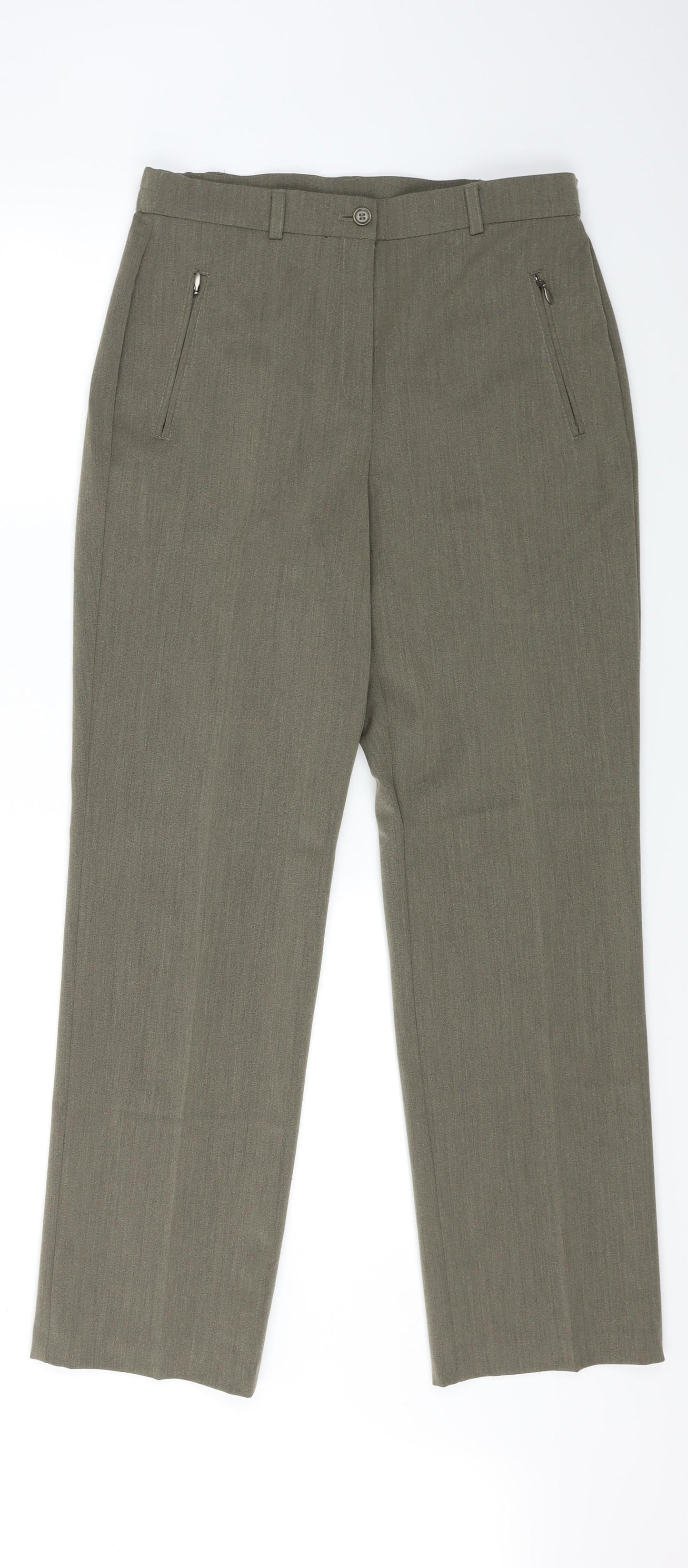 Womens UK Size 10 Marks and Spencer Regular Fit  Beige Trousers