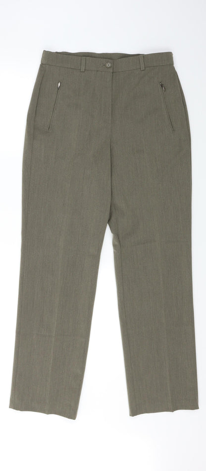 Womens UK Size 10 Marks and Spencer Regular Fit  Beige Trousers