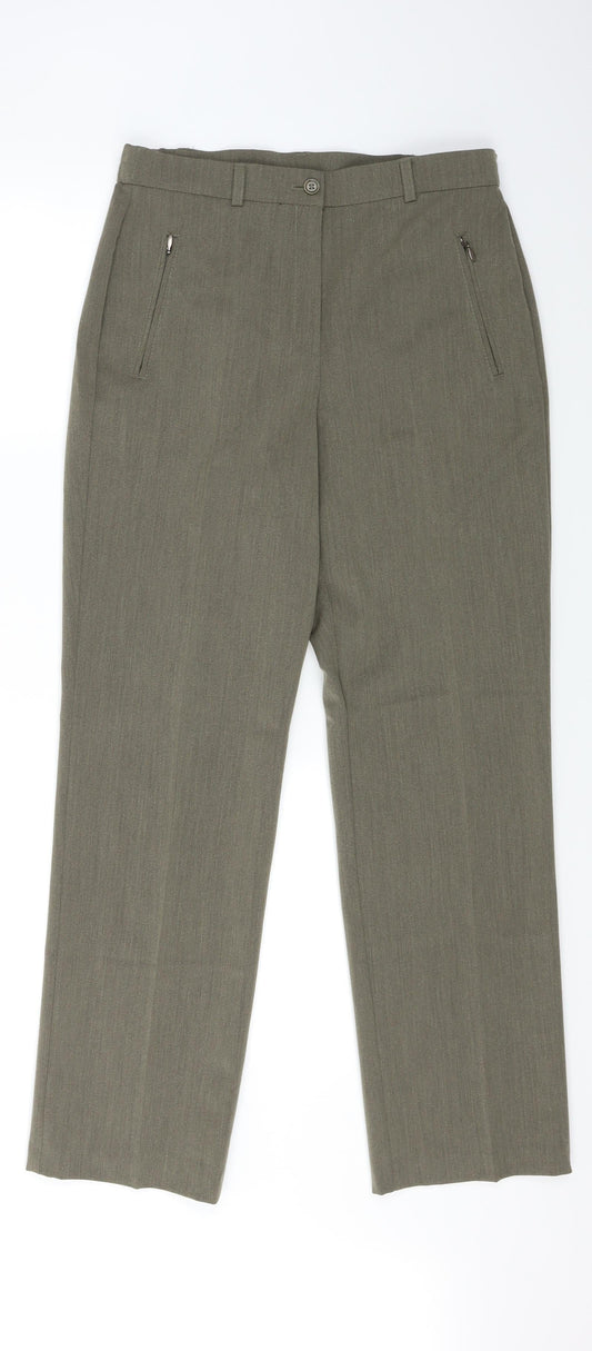 Womens UK Size 10 Marks and Spencer Regular Fit  Beige Trousers
