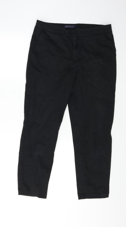 Womens UK Size 12 M&S Regular Fit  Black Trousers