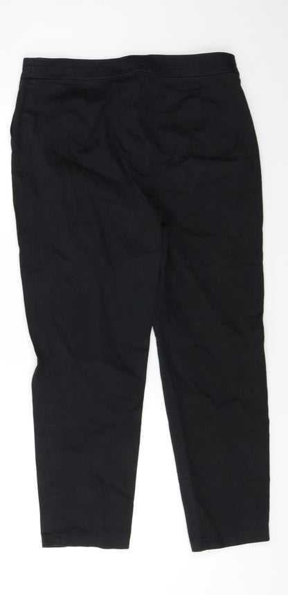 Womens UK Size 12 M&S Regular Fit  Black Trousers
