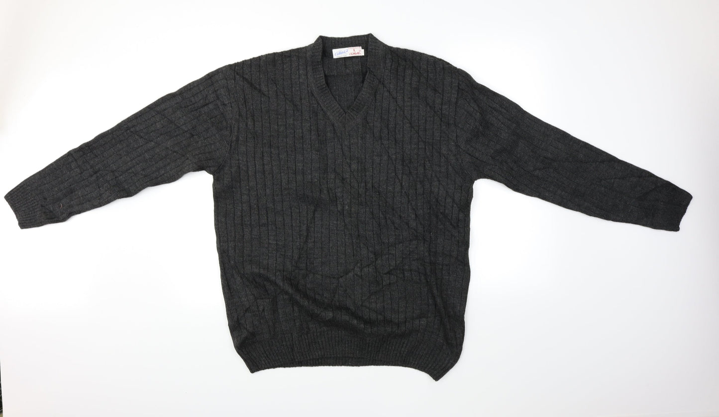 Oswal Mens Grey   Pullover Jumper Size M