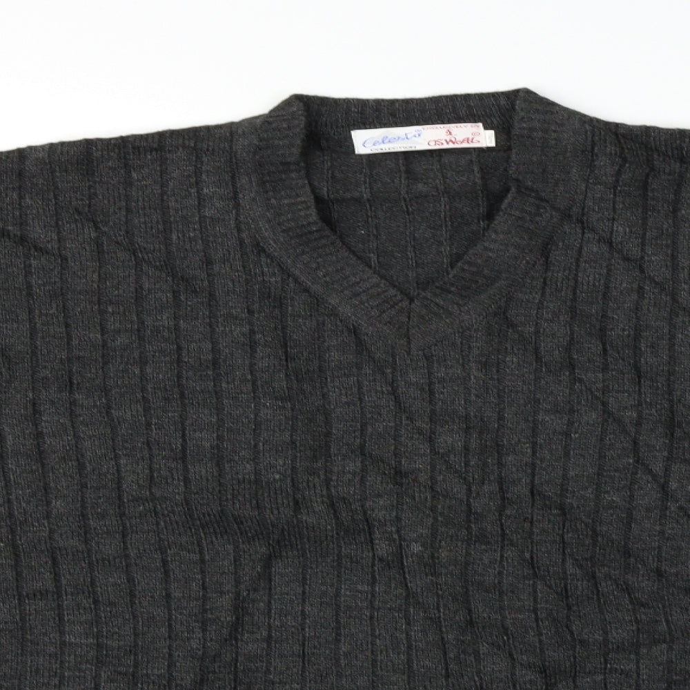 Oswal Mens Grey   Pullover Jumper Size M