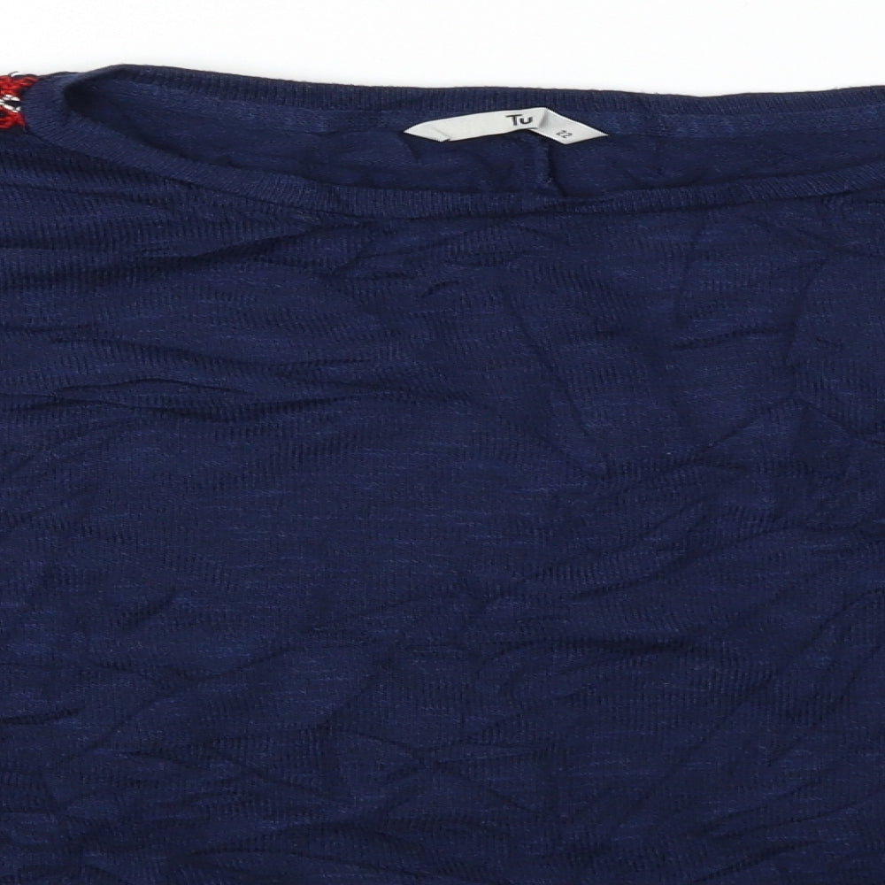 TU Womens Blue   Basic Blouse Size 20