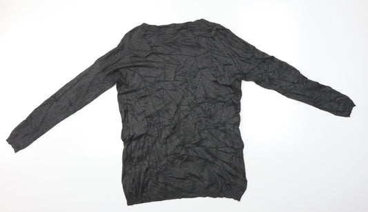 Womens UK Size 10 Atmosphere Grey Basic T-Shirt