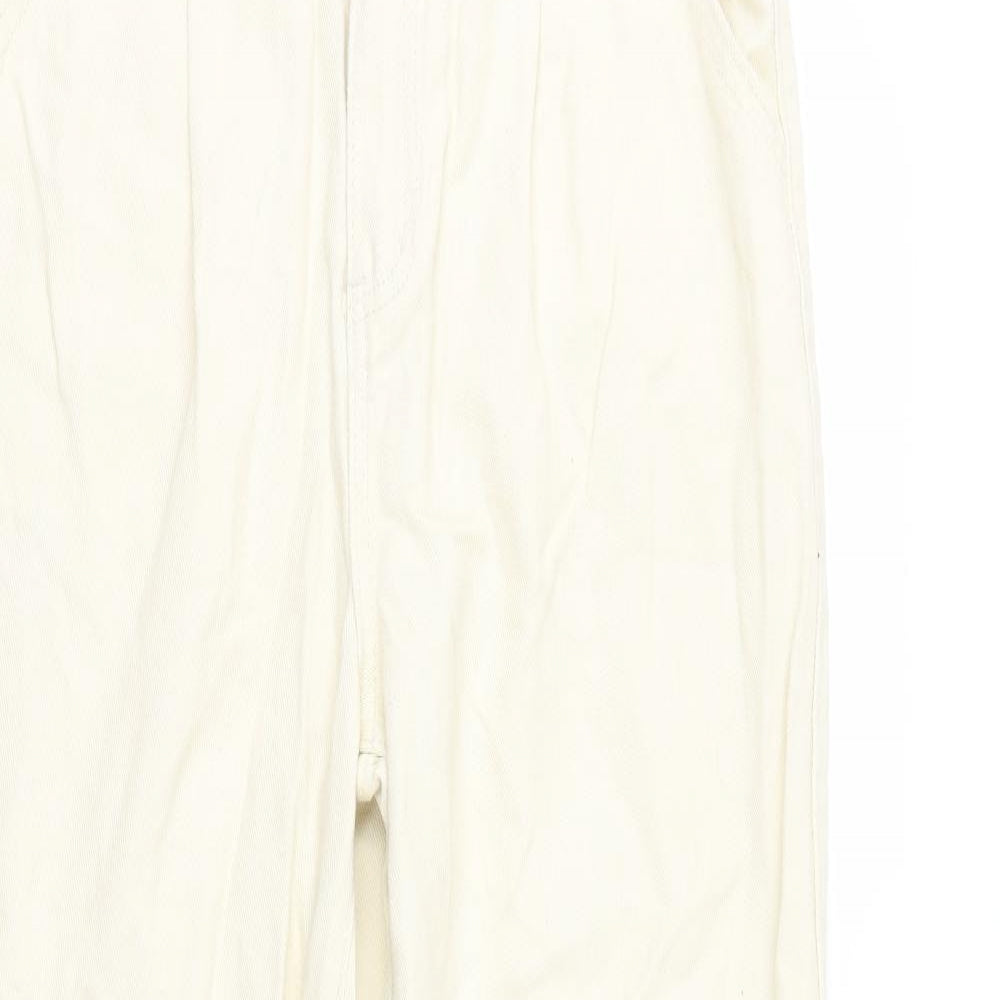 Womens UK Size S Shien Regular Fit Straight Ivory Jeans