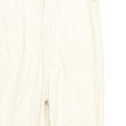 Womens UK Size S Shien Regular Fit Straight Ivory Jeans