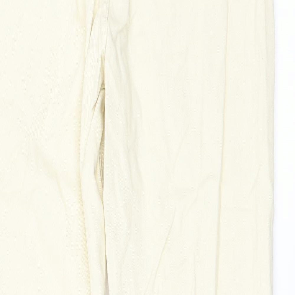 Womens UK Size S Shien Regular Fit Straight Ivory Jeans