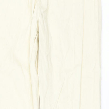 Womens UK Size S Shien Regular Fit Straight Ivory Jeans