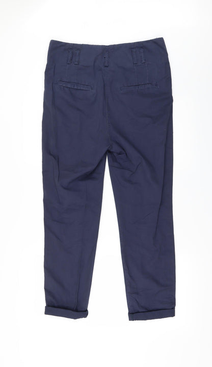 Womens UK Size 10 H&M Regular Fit Chino Blue Trousers
