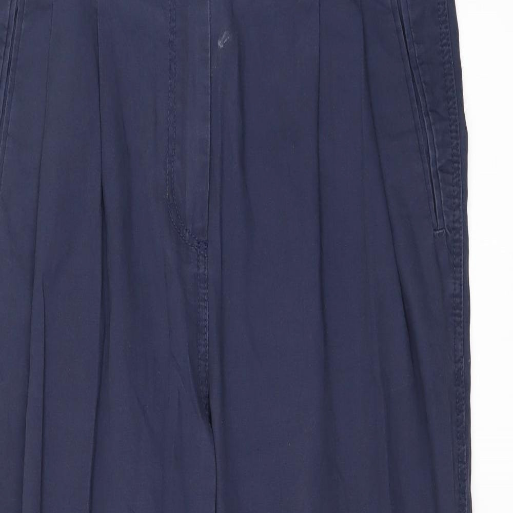 Womens UK Size 10 H&M Regular Fit Chino Blue Trousers