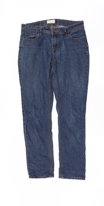 Womens UK Size 34 Preworn Regular Fit Straight Blue Jeans