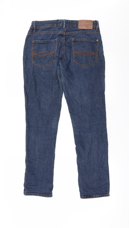 Womens UK Size 34 Preworn Regular Fit Straight Blue Jeans