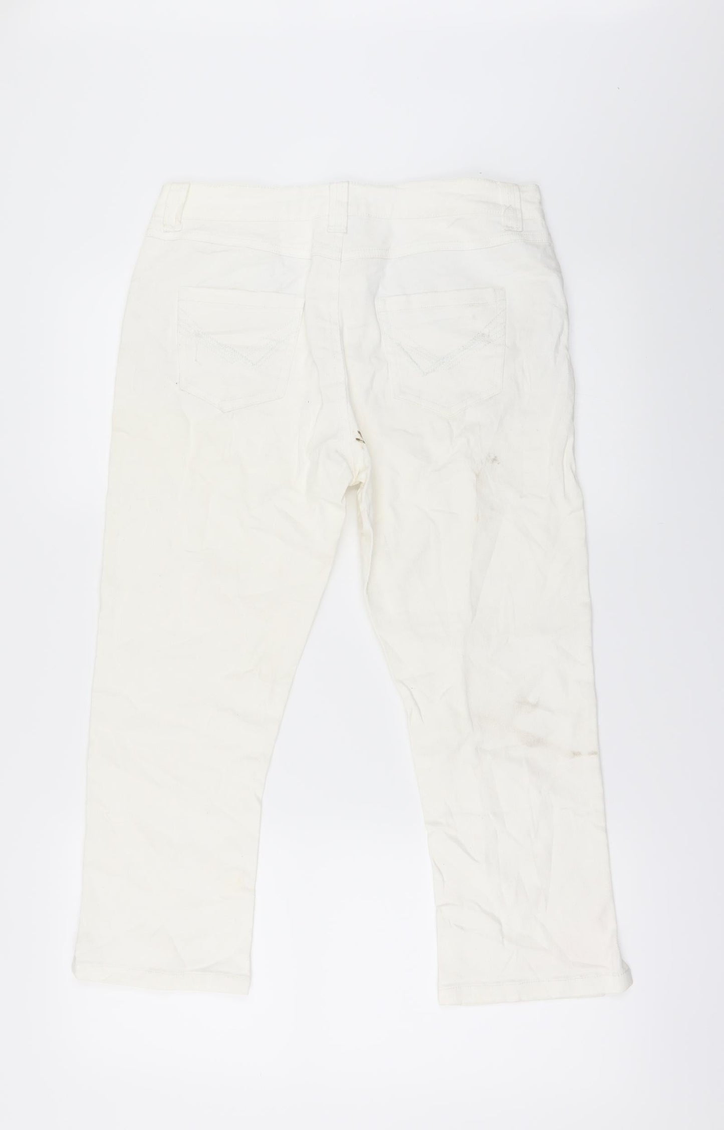 Bunoh Womens White   Straight Jeans Size 28 L21 in - Zip