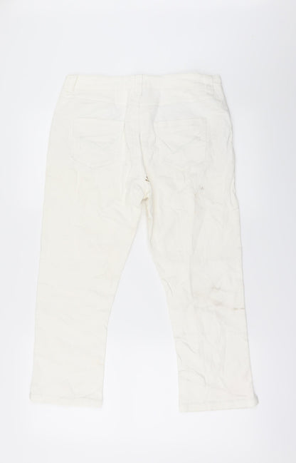 Bunoh Womens White   Straight Jeans Size 28 L21 in - Zip
