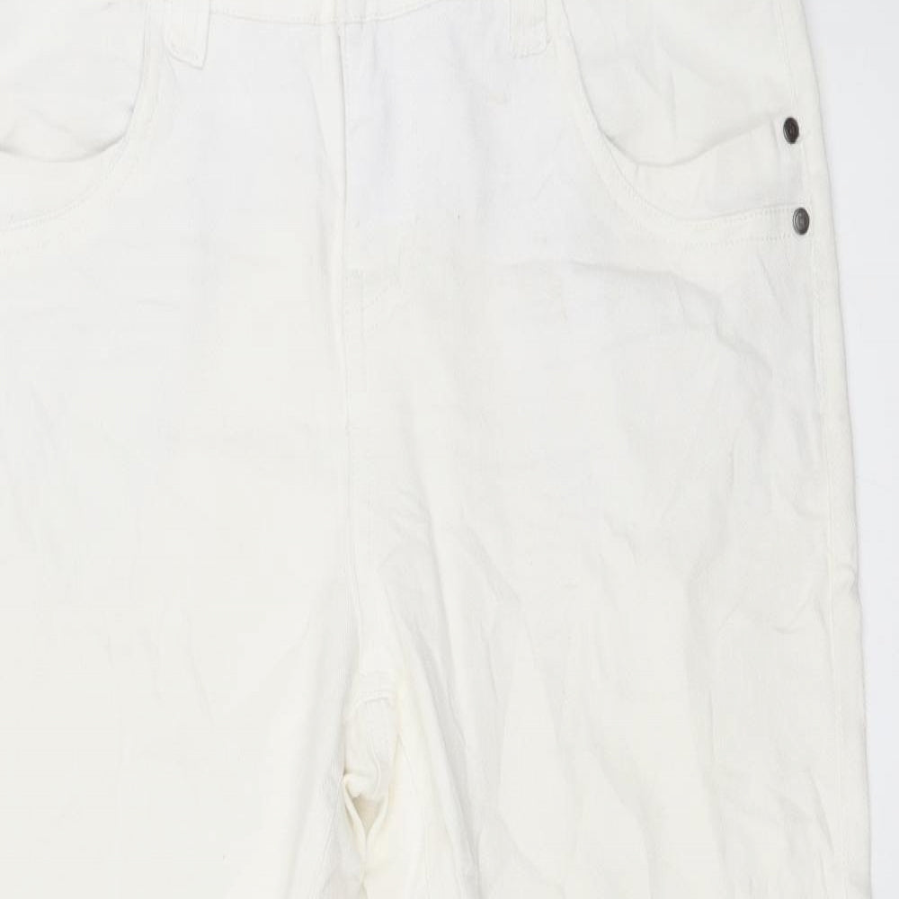 Bunoh Womens White   Straight Jeans Size 28 L21 in - Zip